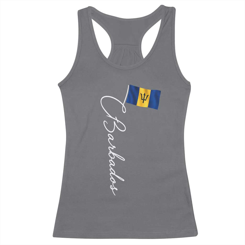 Barbados Flag Racerback Tank Top Elegant Barbados Pride Patriotic Island Heritage Gift