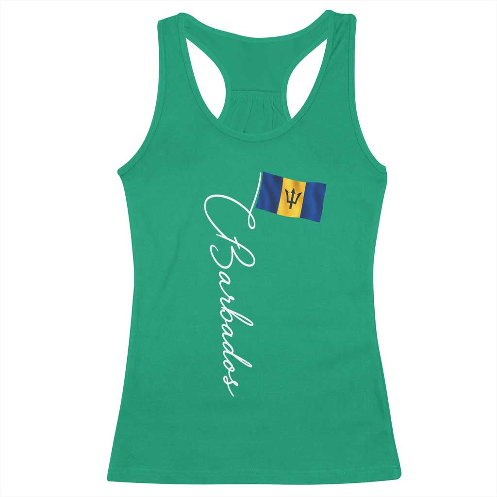 Barbados Flag Racerback Tank Top Elegant Barbados Pride Patriotic Island Heritage Gift
