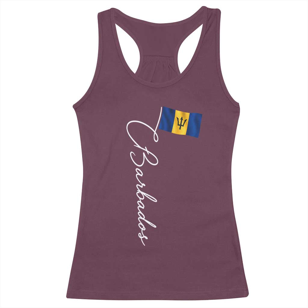 Barbados Flag Racerback Tank Top Elegant Barbados Pride Patriotic Island Heritage Gift