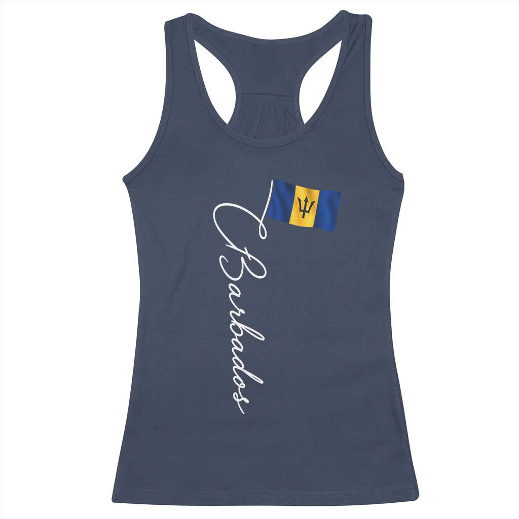 Barbados Flag Racerback Tank Top Elegant Barbados Pride Patriotic Island Heritage Gift
