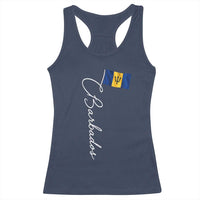 Barbados Flag Racerback Tank Top Elegant Barbados Pride Patriotic Island Heritage Gift