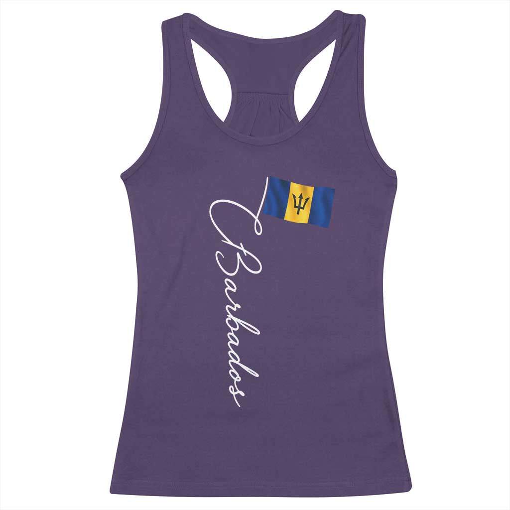 Barbados Flag Racerback Tank Top Elegant Barbados Pride Patriotic Island Heritage Gift
