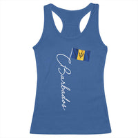 Barbados Flag Racerback Tank Top Elegant Barbados Pride Patriotic Island Heritage Gift