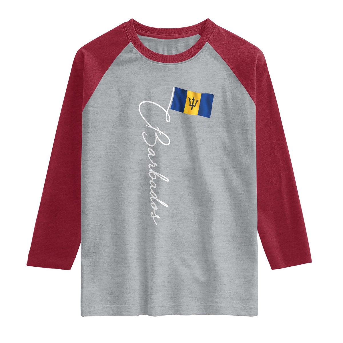 Barbados Flag Raglan Shirt Elegant Barbados Pride Patriotic Island Heritage Gift