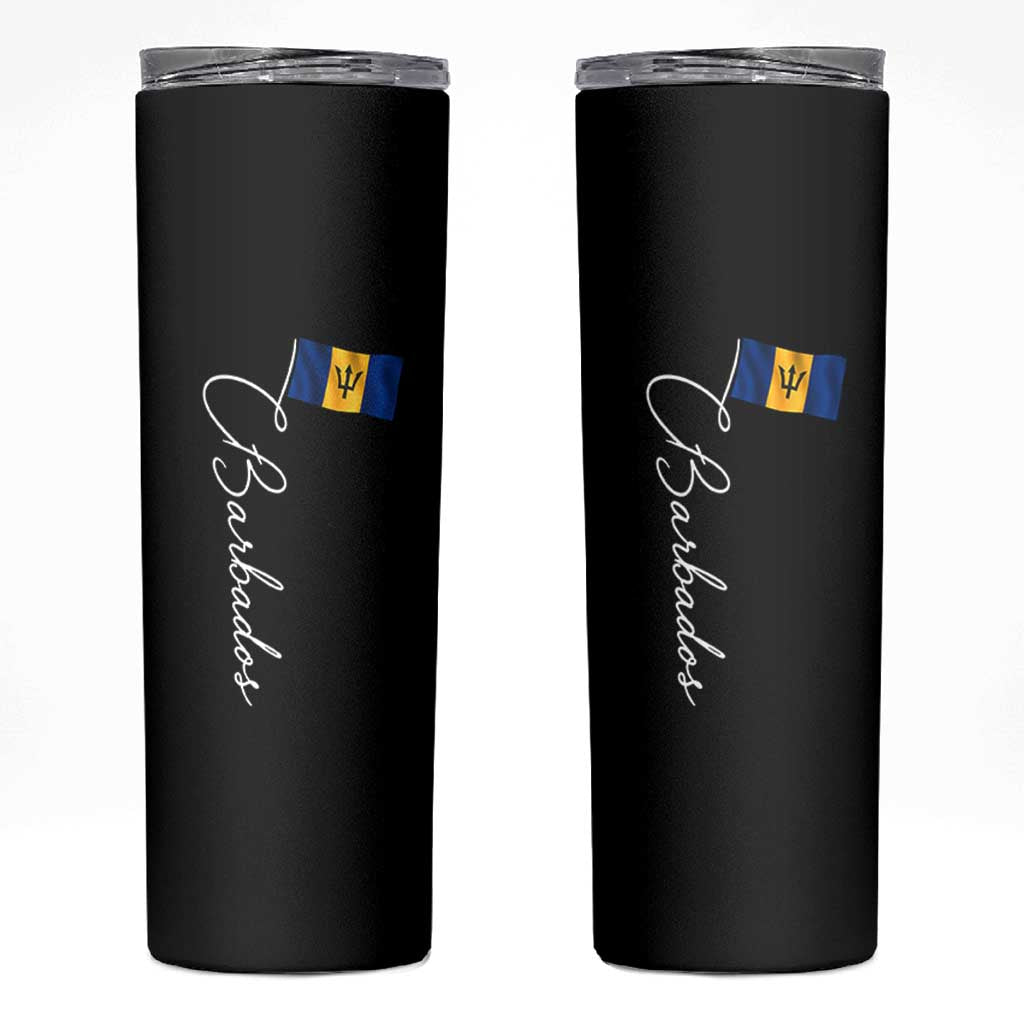 Barbados Flag Skinny Tumbler Elegant Barbados Pride Patriotic Island Heritage Gift