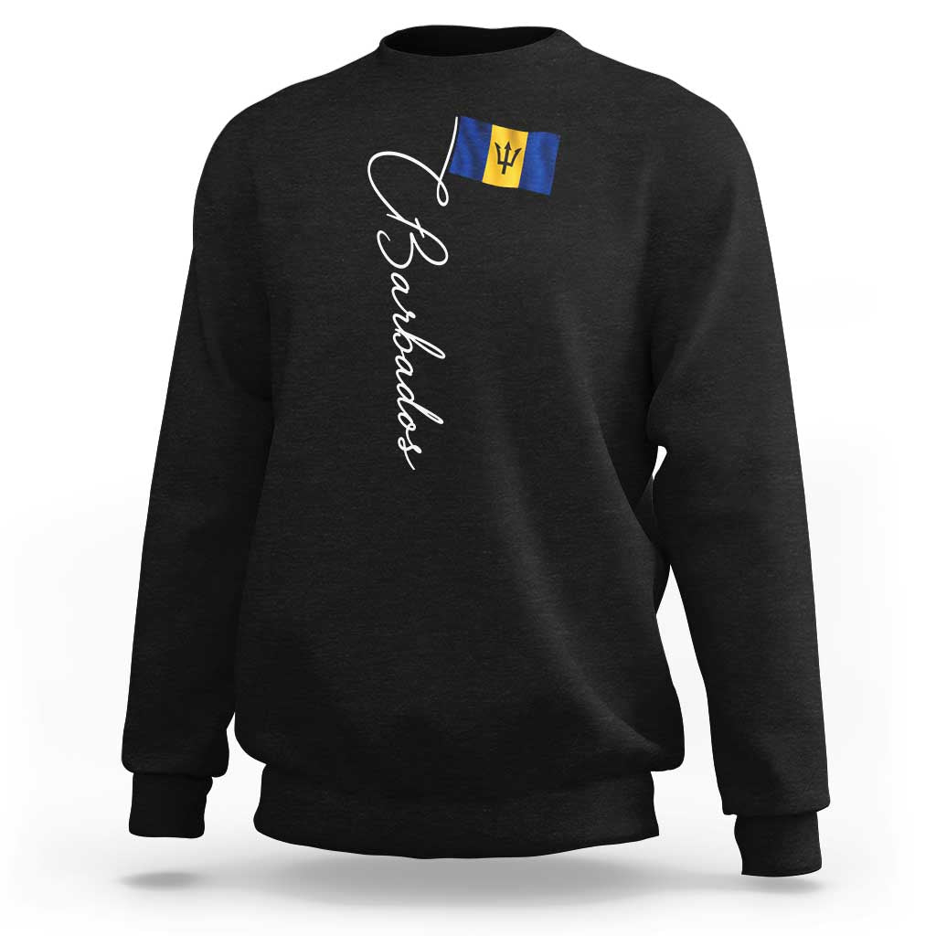 Barbados Flag Sweatshirt Elegant Barbados Pride Patriotic Island Heritage Gift