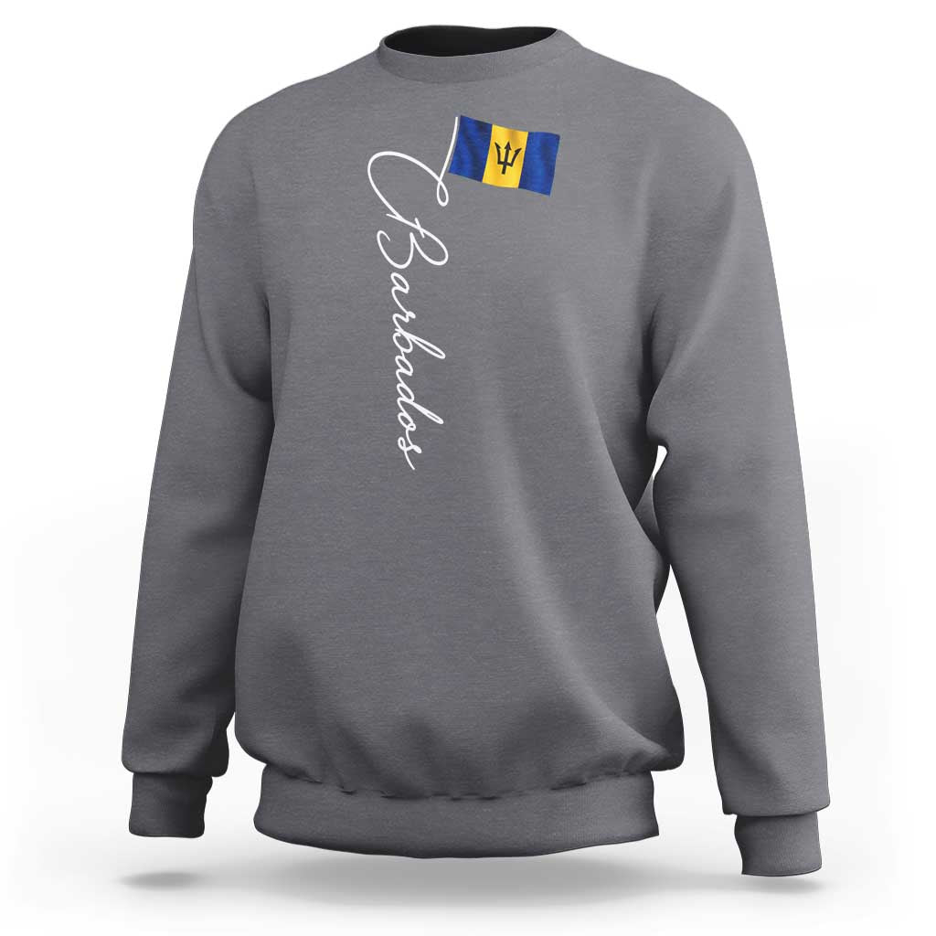 Barbados Flag Sweatshirt Elegant Barbados Pride Patriotic Island Heritage Gift