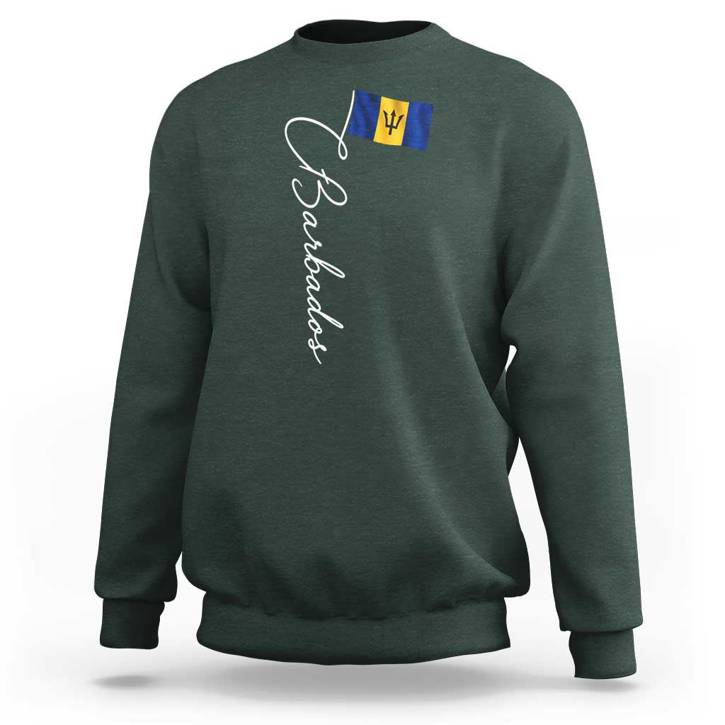 Barbados Flag Sweatshirt Elegant Barbados Pride Patriotic Island Heritage Gift
