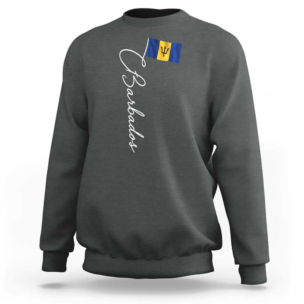 Barbados Flag Sweatshirt Elegant Barbados Pride Patriotic Island Heritage Gift
