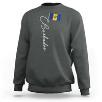 Barbados Flag Sweatshirt Elegant Barbados Pride Patriotic Island Heritage Gift