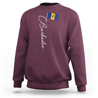 Barbados Flag Sweatshirt Elegant Barbados Pride Patriotic Island Heritage Gift