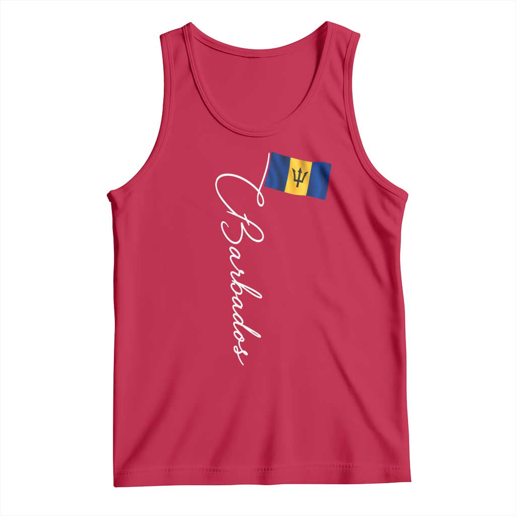 Barbados Flag Tank Top Elegant Barbados Pride Patriotic Island Heritage Gift