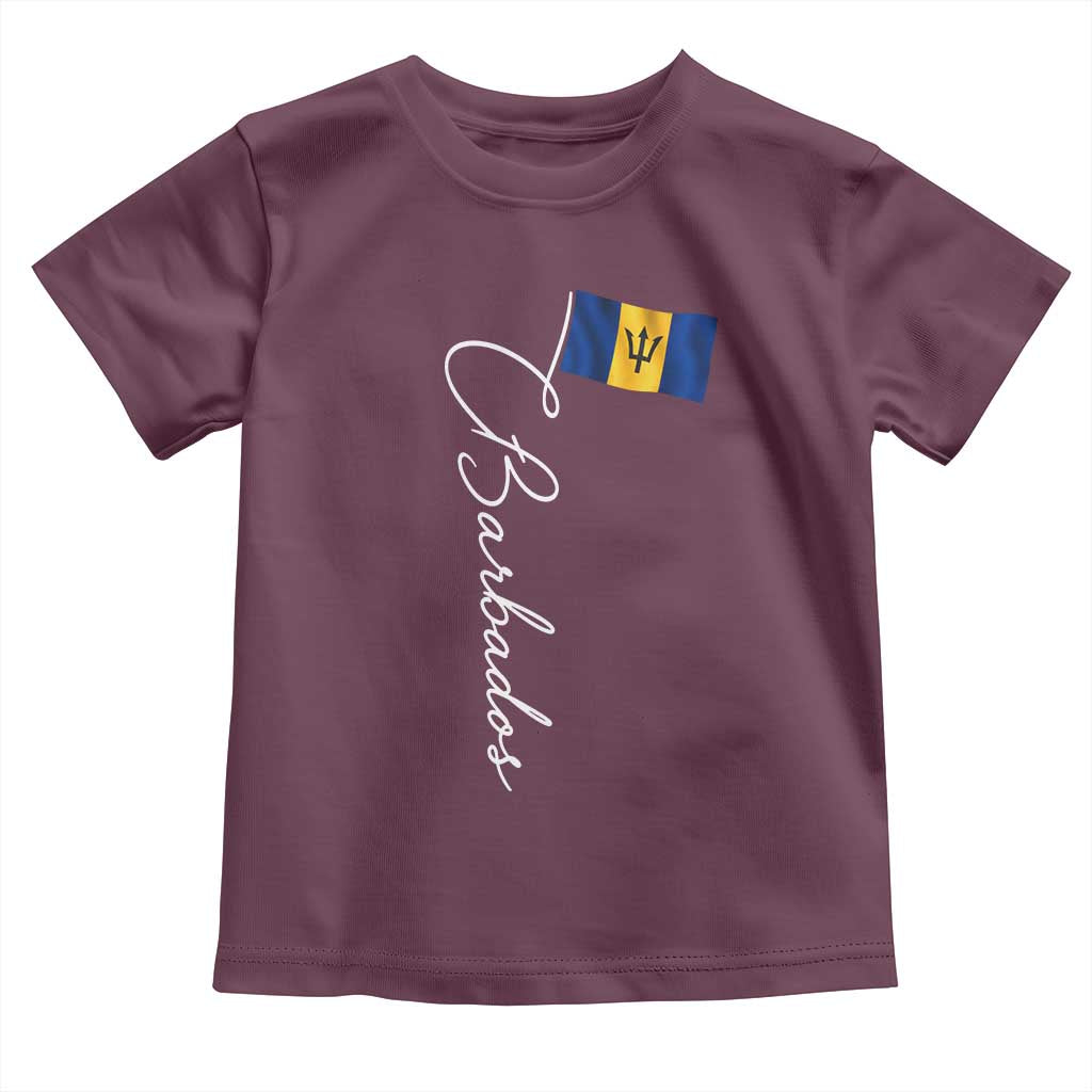 Barbados Flag Toddler T Shirt Elegant Barbados Pride Patriotic Island Heritage Gift