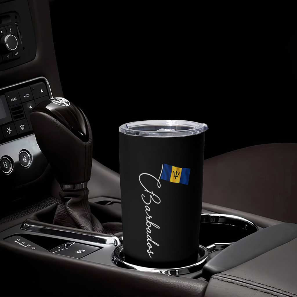 Barbados Flag Tumbler Cup Elegant Barbados Pride Patriotic Island Heritage Gift
