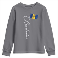 Barbados Flag Youth Sweatshirt Elegant Barbados Pride Patriotic Island Heritage Gift