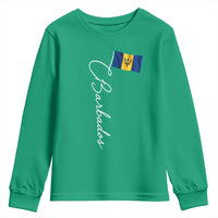 Barbados Flag Youth Sweatshirt Elegant Barbados Pride Patriotic Island Heritage Gift
