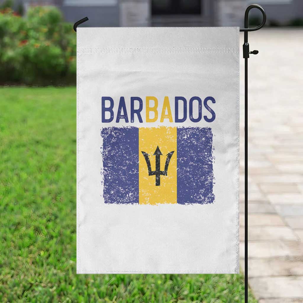 Vintage Distressed Barbados Flag Garden Flag Bajan Caribbean Heritage Patriotic Pride Gift