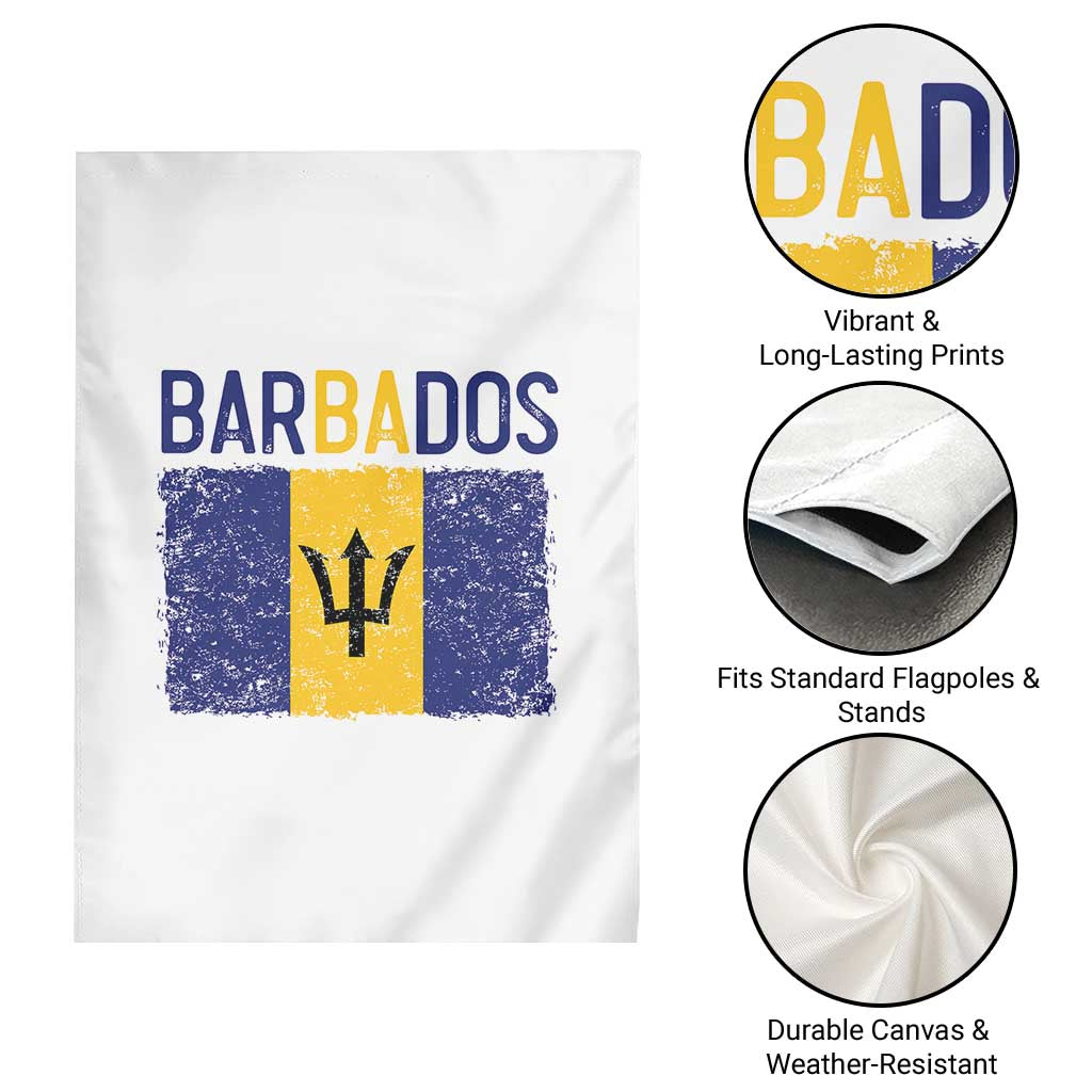 Vintage Distressed Barbados Flag Garden Flag Bajan Caribbean Heritage Patriotic Pride Gift