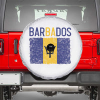 Vintage Distressed Barbados Flag Spare Tire Cover Bajan Caribbean Heritage Patriotic Pride Gift