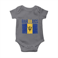 Vintage Distressed Barbados Flag Baby Onesie Bajan Caribbean Heritage Patriotic Pride Gift
