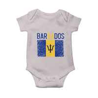 Vintage Distressed Barbados Flag Baby Onesie Bajan Caribbean Heritage Patriotic Pride Gift