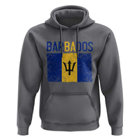 Vintage Distressed Barbados Flag Hoodie Bajan Caribbean Heritage Patriotic Pride Gift