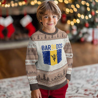 Vintage Distressed Barbados Flag Ugly Christmas Sweater Bajan Caribbean Heritage Patriotic Pride Gift