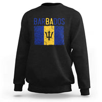 Vintage Distressed Barbados Flag Sweatshirt Bajan Caribbean Heritage Patriotic Pride Gift