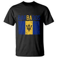 Vintage Distressed Barbados Flag T Shirt Bajan Caribbean Heritage Patriotic Pride Gift