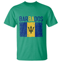 Vintage Distressed Barbados Flag T Shirt Bajan Caribbean Heritage Patriotic Pride Gift