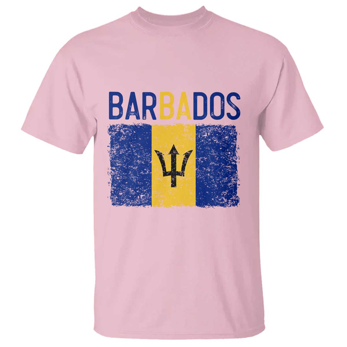 Vintage Distressed Barbados Flag T Shirt Bajan Caribbean Heritage Patriotic Pride Gift