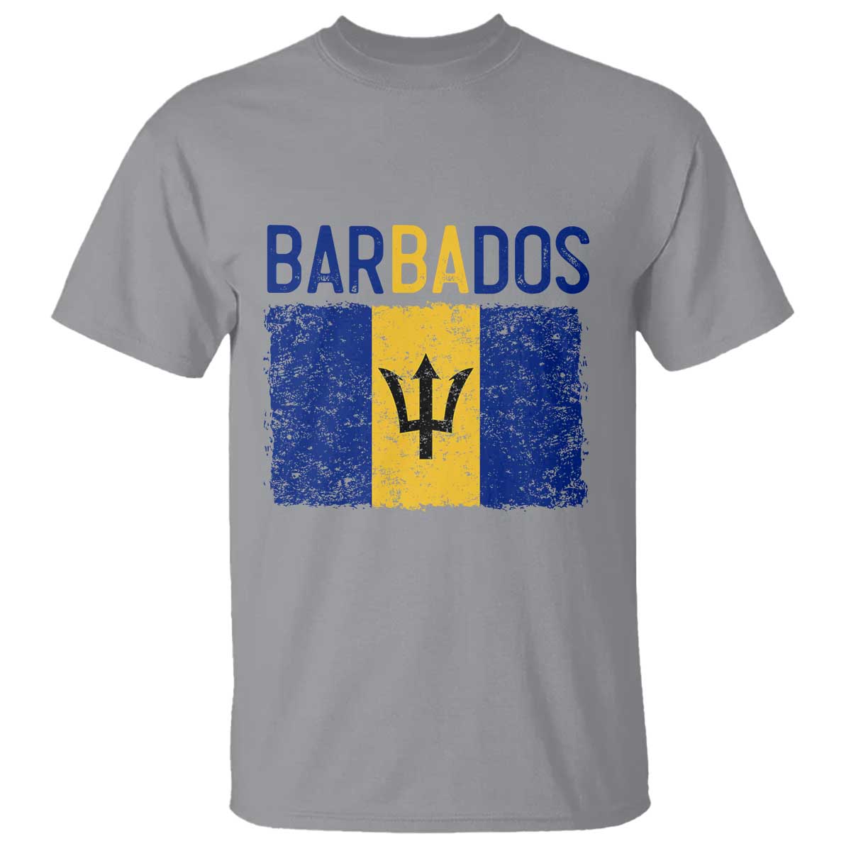 Vintage Distressed Barbados Flag T Shirt Bajan Caribbean Heritage Patriotic Pride Gift