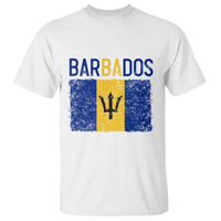 Vintage Distressed Barbados Flag T Shirt Bajan Caribbean Heritage Patriotic Pride Gift