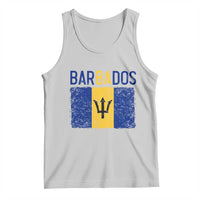 Vintage Distressed Barbados Flag Tank Top Bajan Caribbean Heritage Patriotic Pride Gift