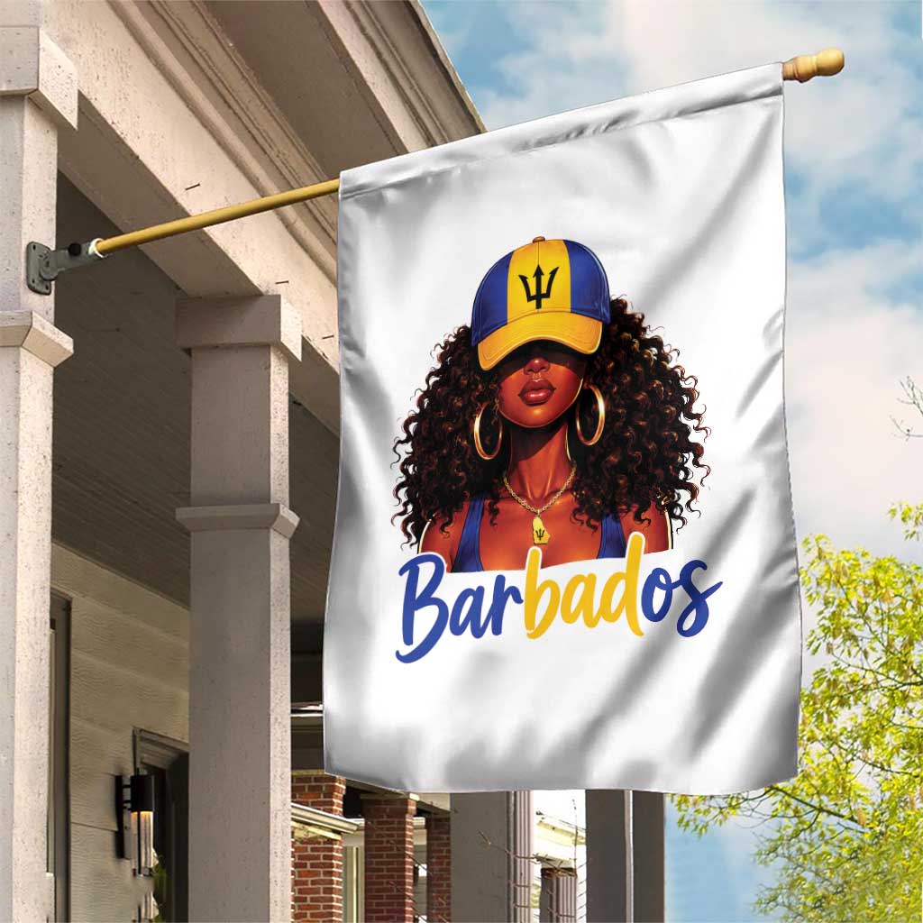 Bajan Girl Garden Flag Barbados Flag Caribbean Heritage Pride Graphic Gift