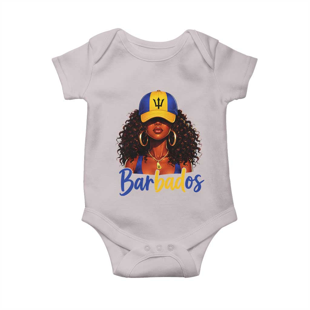 Bajan Girl Baby Onesie Barbados Flag Caribbean Heritage Pride Graphic Gift