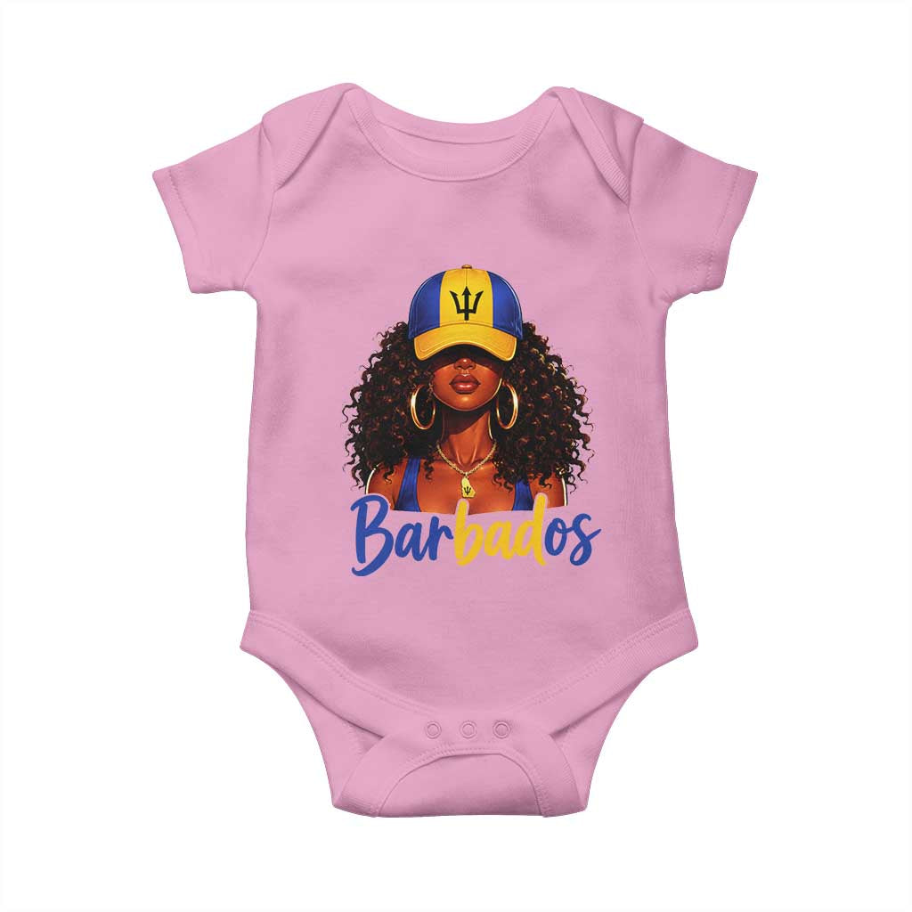 Bajan Girl Baby Onesie Barbados Flag Caribbean Heritage Pride Graphic Gift