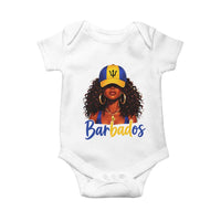 Bajan Girl Baby Onesie Barbados Flag Caribbean Heritage Pride Graphic Gift