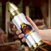 Bajan Girl Bullet Tumbler Barbados Flag Caribbean Heritage Pride Graphic Gift