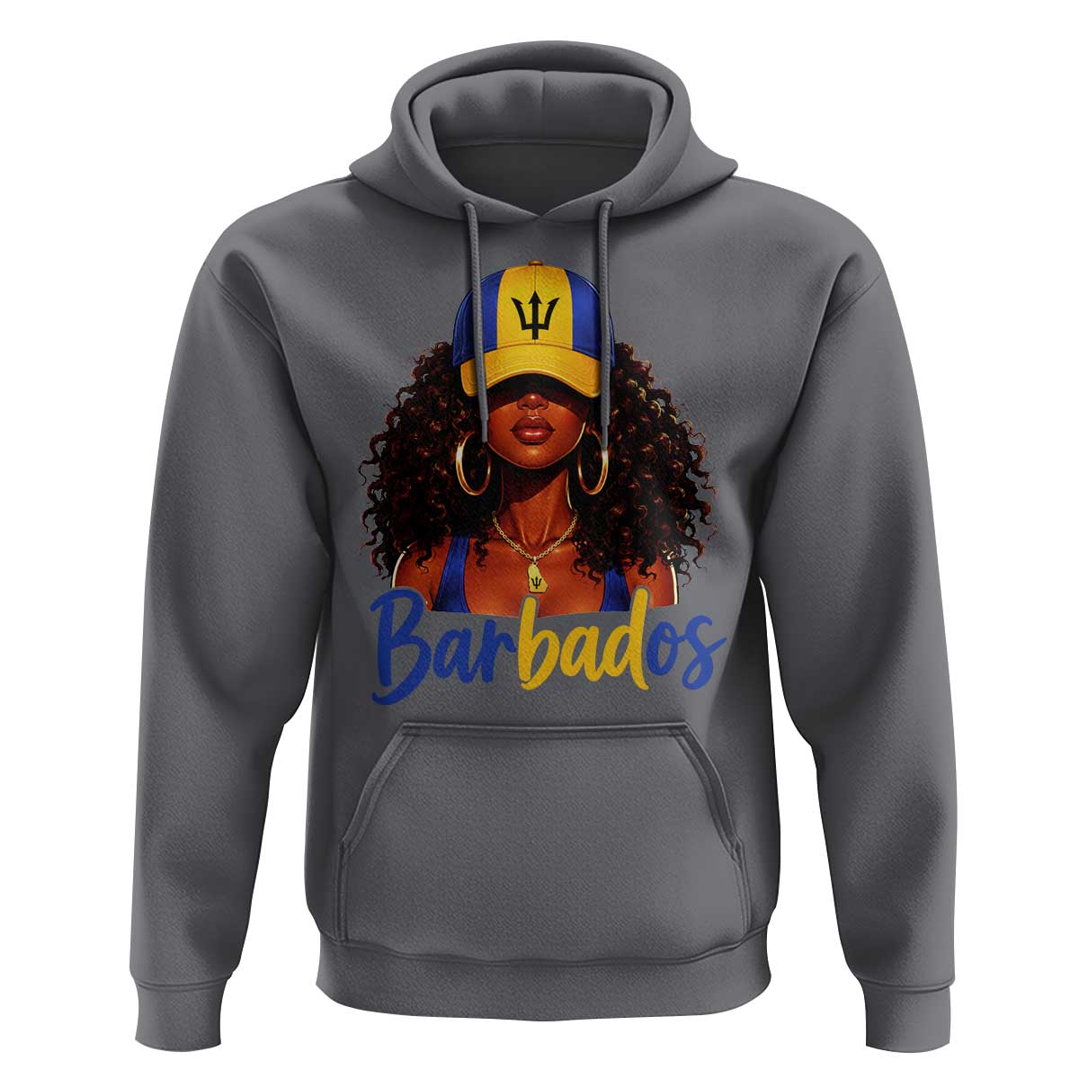 Bajan Girl Hoodie Barbados Flag Caribbean Heritage Pride Graphic Gift