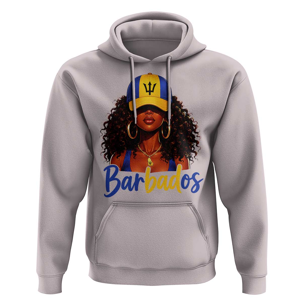 Bajan Girl Hoodie Barbados Flag Caribbean Heritage Pride Graphic Gift