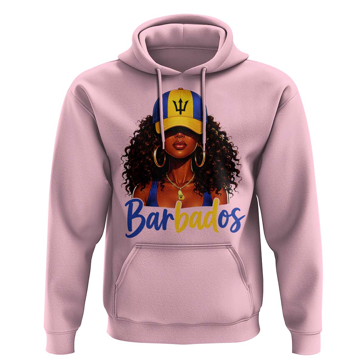 Bajan Girl Hoodie Barbados Flag Caribbean Heritage Pride Graphic Gift