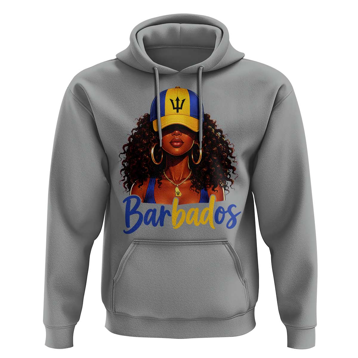 Bajan Girl Hoodie Barbados Flag Caribbean Heritage Pride Graphic Gift