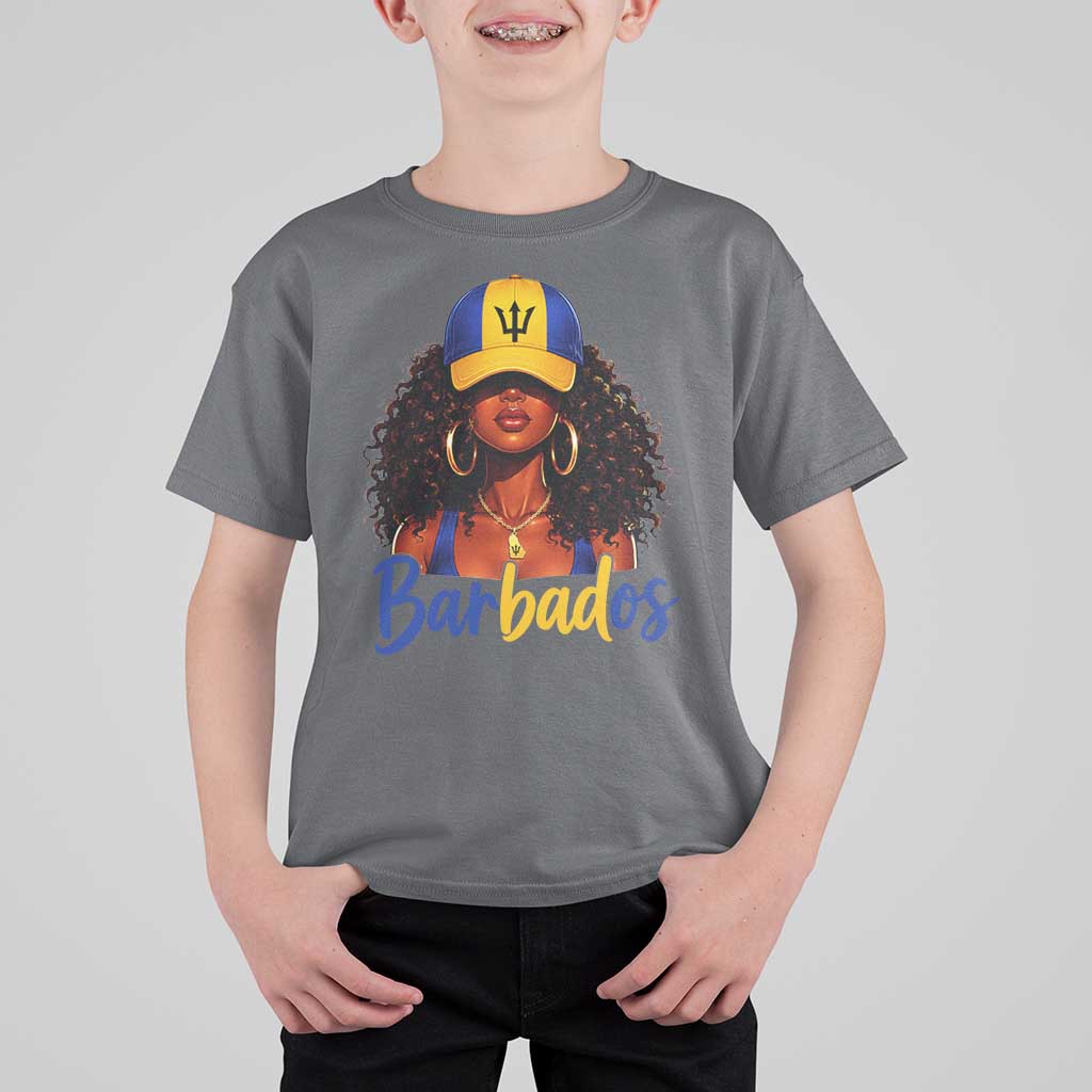 Bajan Girl T Shirt For Kid Barbados Flag Caribbean Heritage Pride Graphic Gift