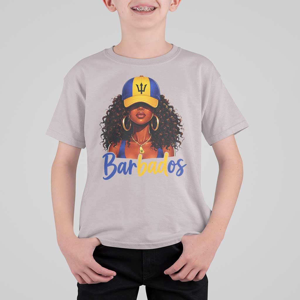 Bajan Girl T Shirt For Kid Barbados Flag Caribbean Heritage Pride Graphic Gift