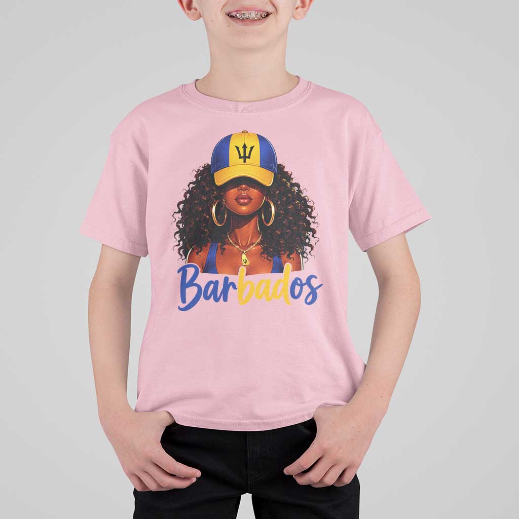 Bajan Girl T Shirt For Kid Barbados Flag Caribbean Heritage Pride Graphic Gift