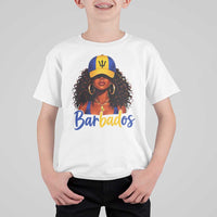 Bajan Girl T Shirt For Kid Barbados Flag Caribbean Heritage Pride Graphic Gift