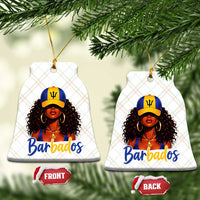 Bajan Girl Ceramic Ornament Barbados Flag Caribbean Heritage Pride Graphic Gift