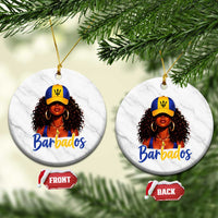 Bajan Girl Ceramic Ornament Barbados Flag Caribbean Heritage Pride Graphic Gift