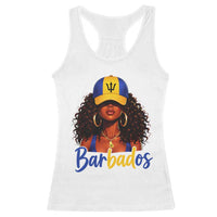 Bajan Girl Racerback Tank Top Barbados Flag Caribbean Heritage Pride Graphic Gift